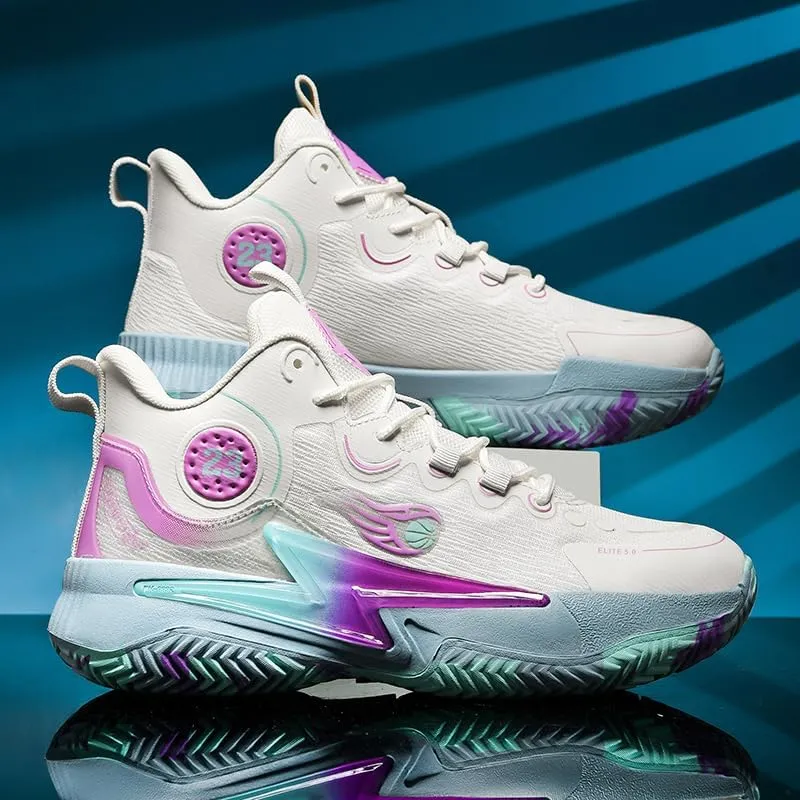 Womens Mens Basketball Shoes Breathable Non Slip Running Athletic Cushion Sports Shoes Fashion Outdoor Sneakers
