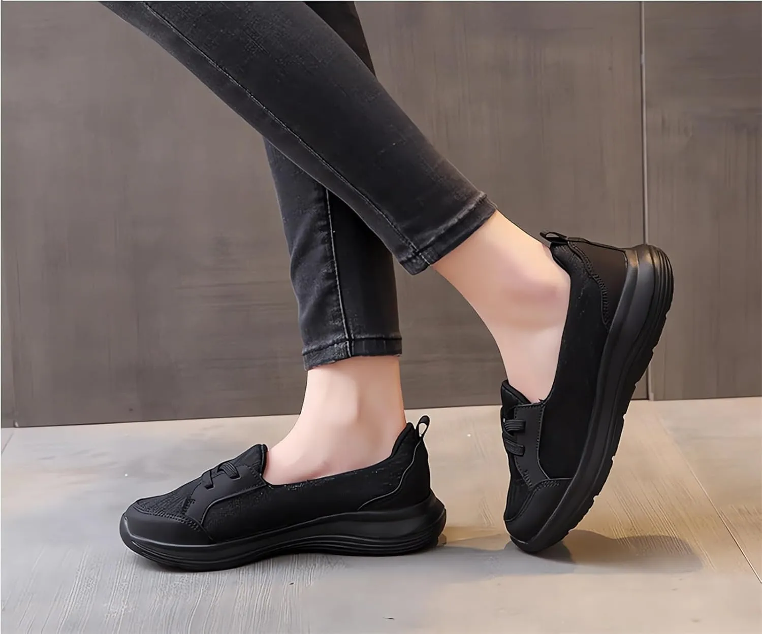 Womens Orthopedic Shoes Zapatos Ortopédicos para Mujer Walking Shoe Hands Free Slip on Retractable Shoelaces Sneakers