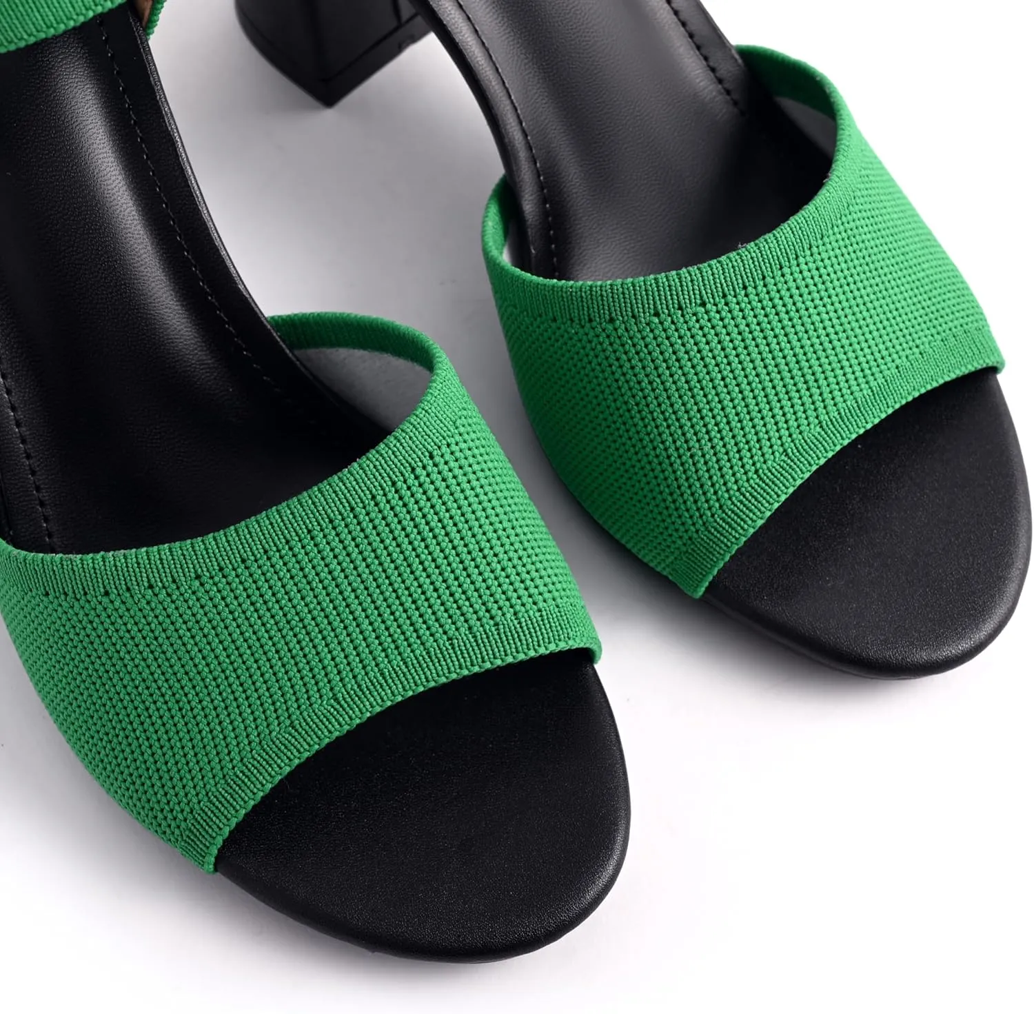 Women's Peep Toe Boot Sandals - Knit Chunky Block Heels for Weddings & Parties - Elegant Evening Dress Shoes