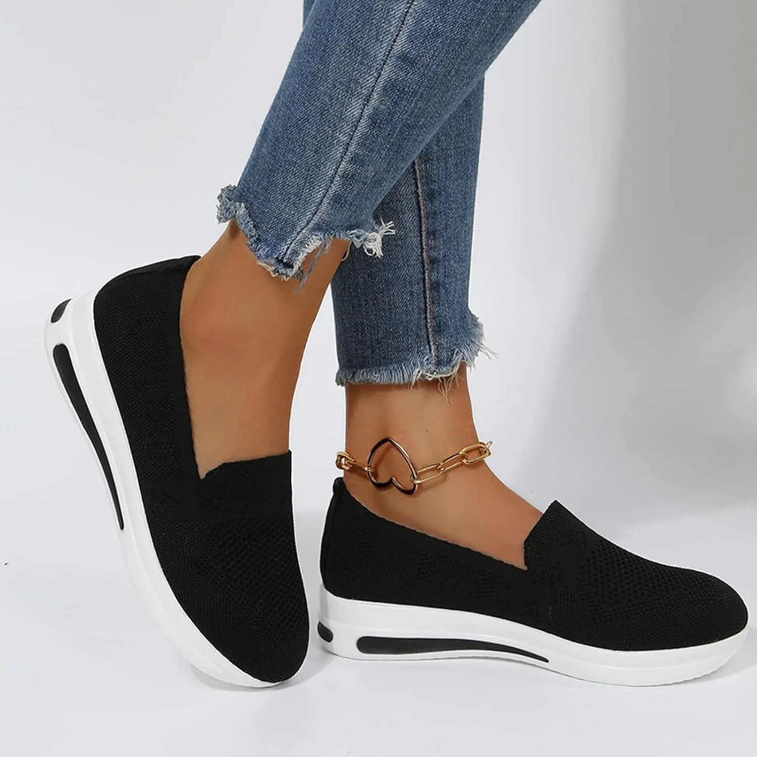 Womens Sandals Dressy Closed Toe Sandals Women Slip On Wedge Loafer Flat Sandals Women Loafer Shoes For Daily Work