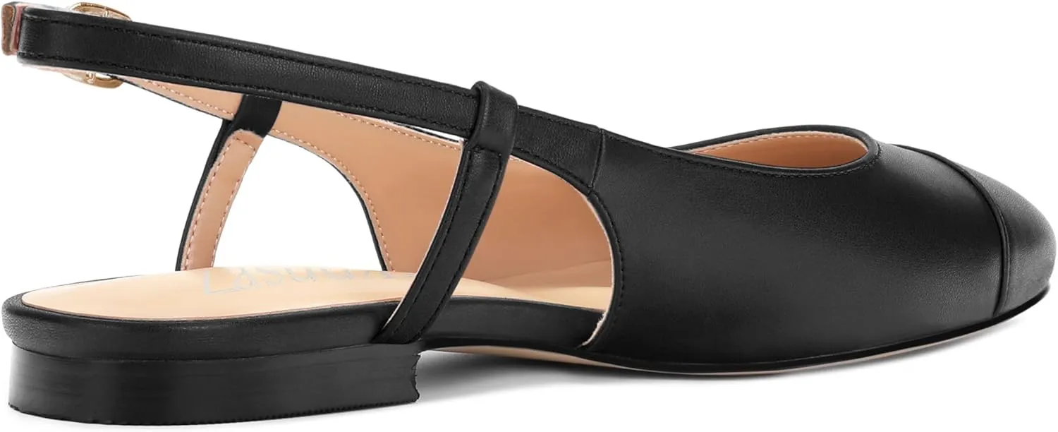 Women's Slingback Flats, Round Toe Flats for Women Dressy Casual Work Office Party, Women's Flats Dress Shoes