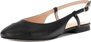 Women's Slingback Flats, Round Toe Flats for Women Dressy Casual Work Office Party, Women's Flats Dress Shoes