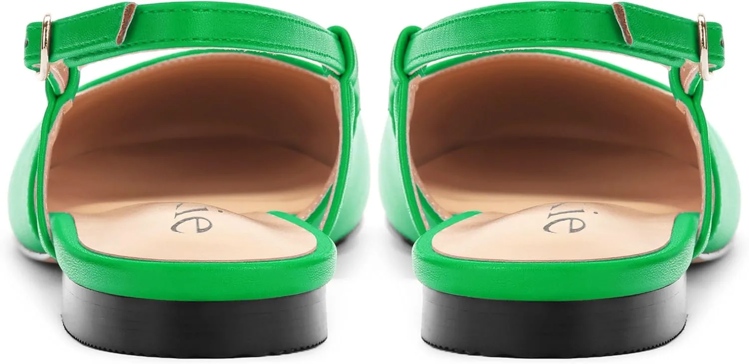 Women's Slingback Flats, Round Toe Flats for Women Dressy Casual Work Office Party, Women's Flats Dress Shoes
