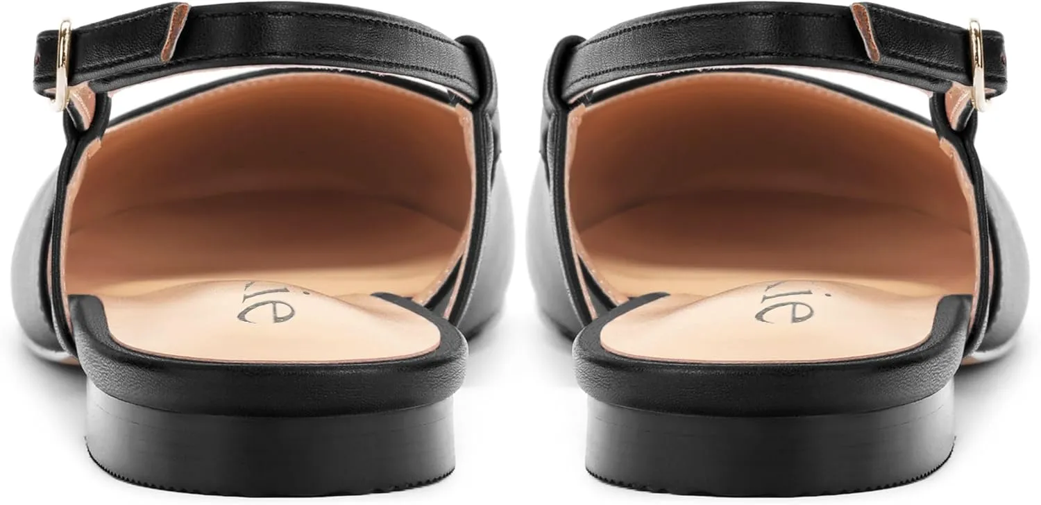 Women's Slingback Flats, Round Toe Flats for Women Dressy Casual Work Office Party, Women's Flats Dress Shoes