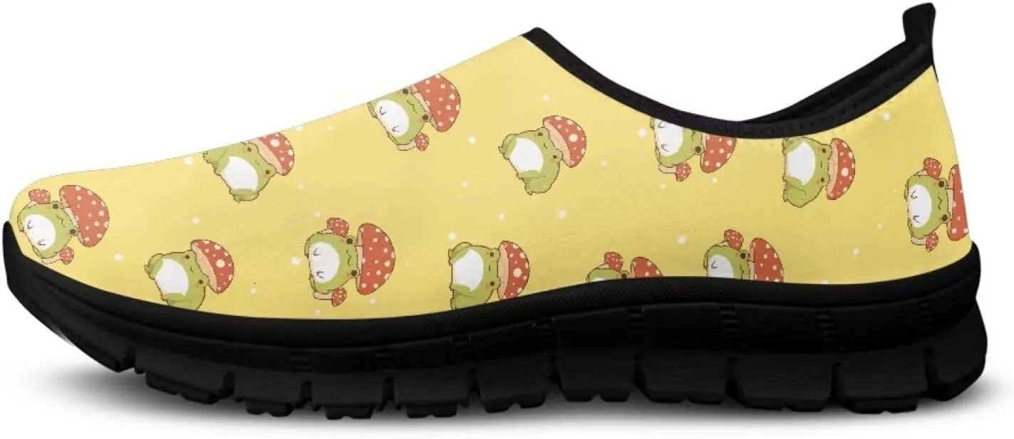 Women's Slip on Sneakers Casual Shoes Loafers Non Slip Breathable Comfortable Walking Sneakers Gifts for Women Girls Black Sole Size 5.5-11.5