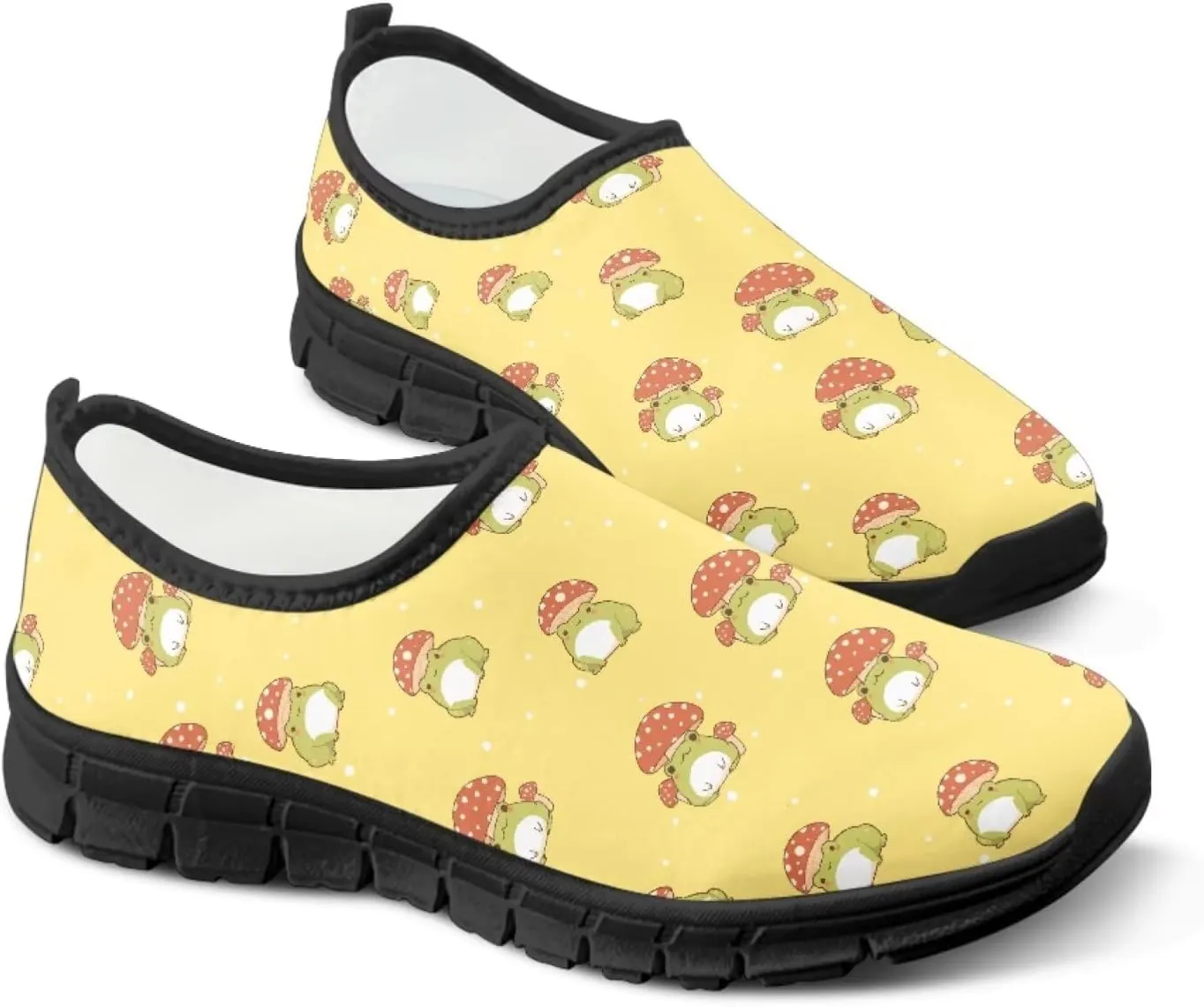 Women's Slip on Sneakers Casual Shoes Loafers Non Slip Breathable Comfortable Walking Sneakers Gifts for Women Girls Black Sole Size 5.5-11.5