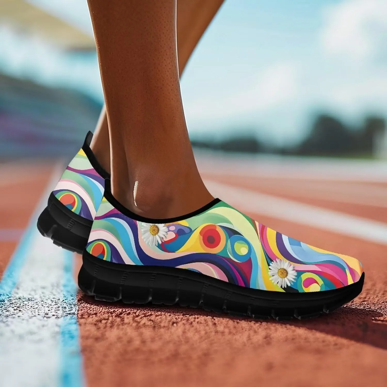 Women's Slip On Walking Casual Shoes Comfort Breathable Sneakers Non Slip Loafers Lightweight Arch Support Go Easy Running Sports Hiking Training Travel Shoes US 5.5-11.5