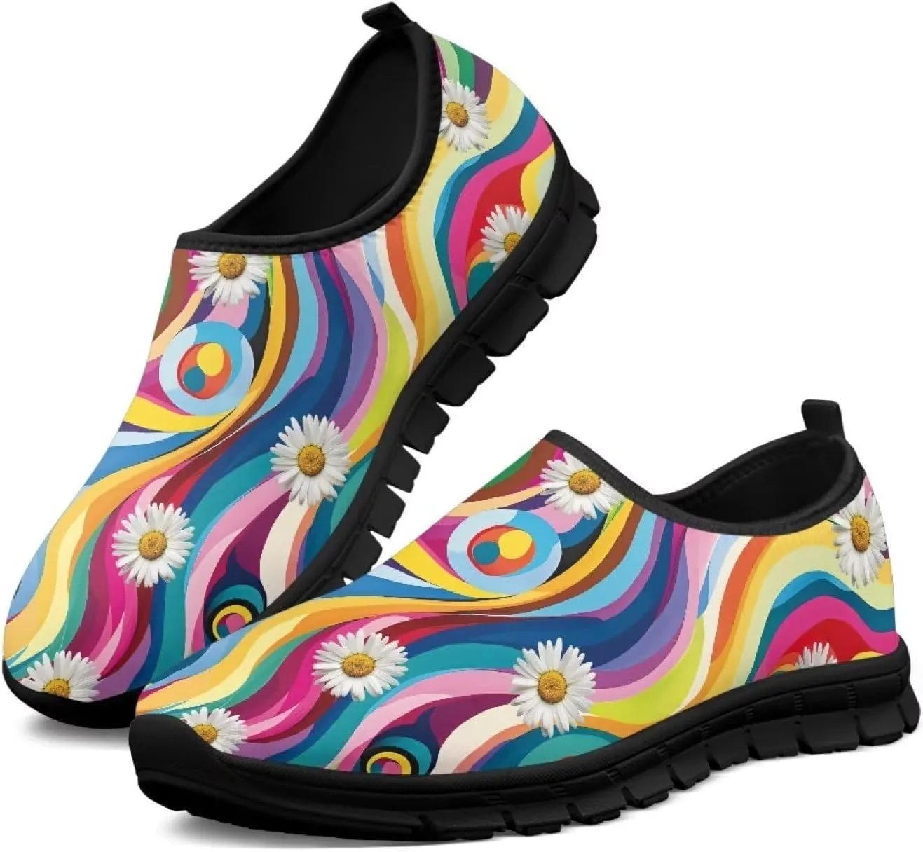 Women's Slip On Walking Casual Shoes Comfort Breathable Sneakers Non Slip Loafers Lightweight Arch Support Go Easy Running Sports Hiking Training Travel Shoes US 5.5-11.5