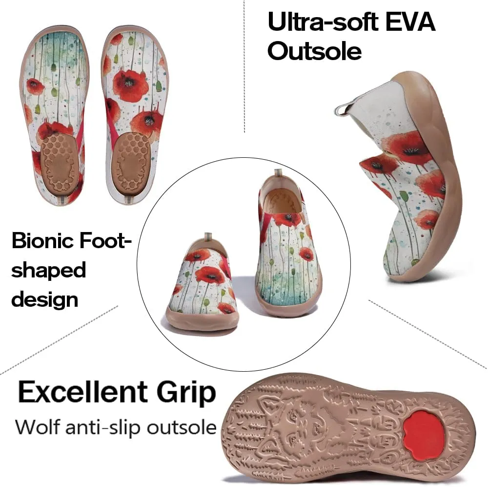 Women's Slip Ons Lightweight Flats Sneakers Walking Casual Loafers Art Painted Travel Shoes