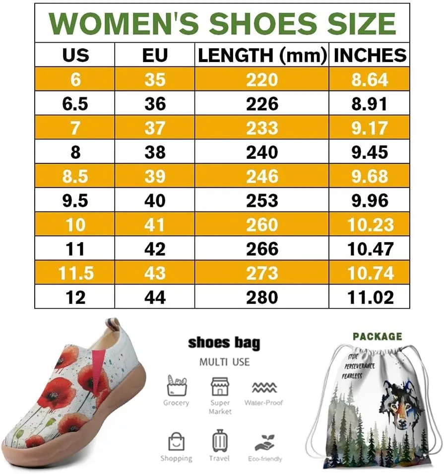 Women's Slip Ons Lightweight Flats Sneakers Walking Casual Loafers Art Painted Travel Shoes