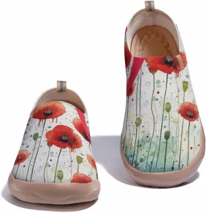 Women's Slip Ons Lightweight Flats Sneakers Walking Casual Loafers Art Painted Travel Shoes