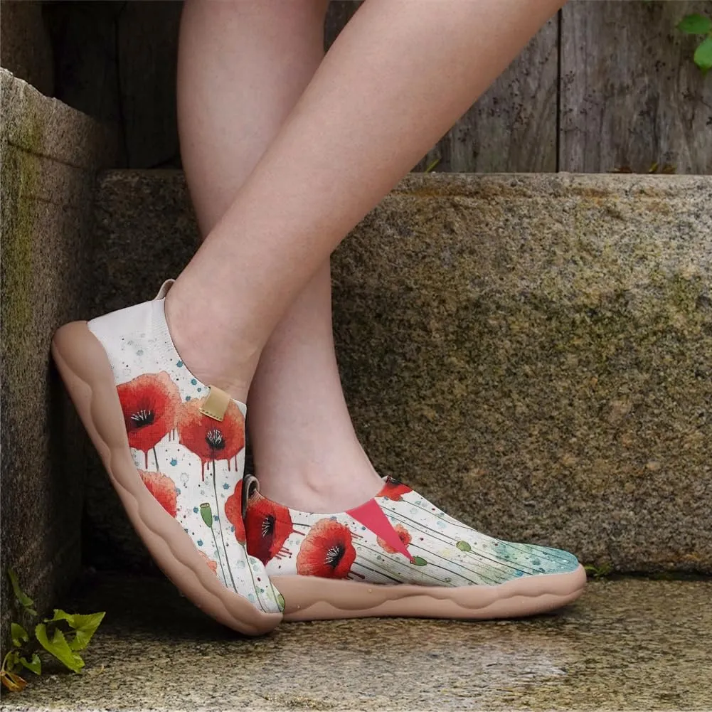 Women's Slip Ons Lightweight Flats Sneakers Walking Casual Loafers Art Painted Travel Shoes