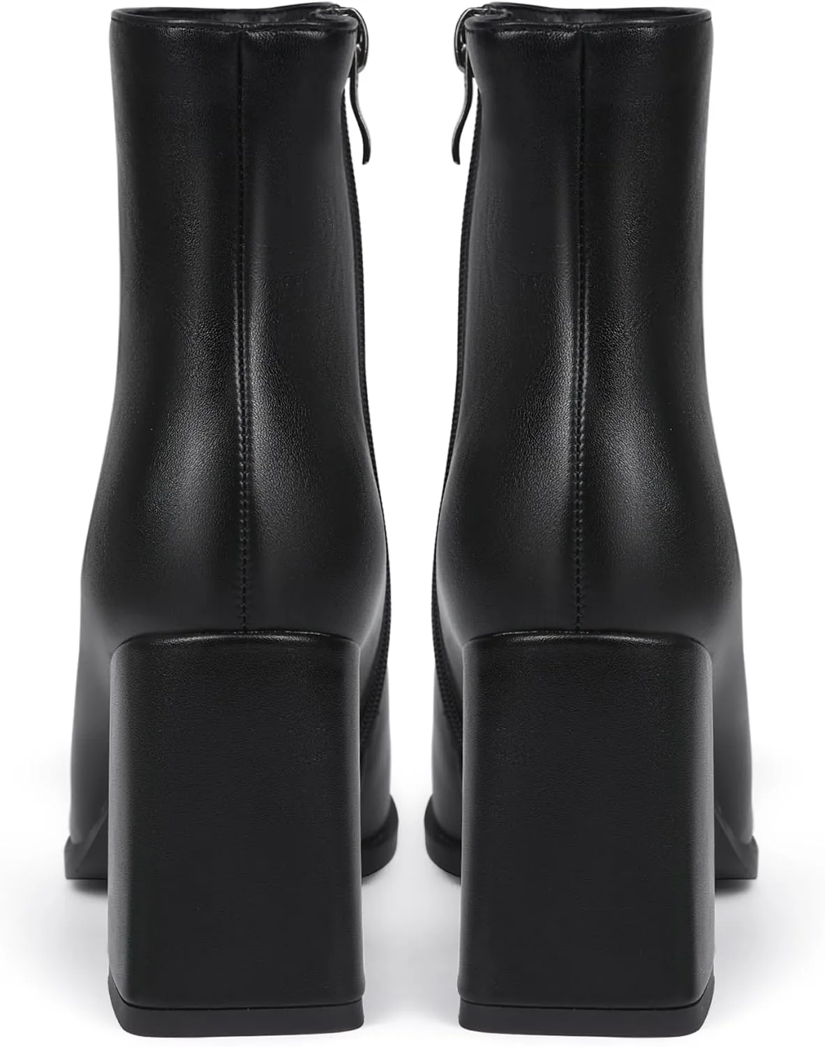 Womens Square Toe Ankle Boots Chunky Heel Causual Comfort Ankle Booties Dress Boots for Women
