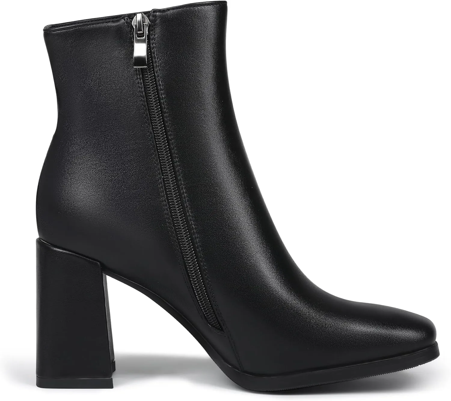Womens Square Toe Ankle Boots Chunky Heel Causual Comfort Ankle Booties Dress Boots for Women