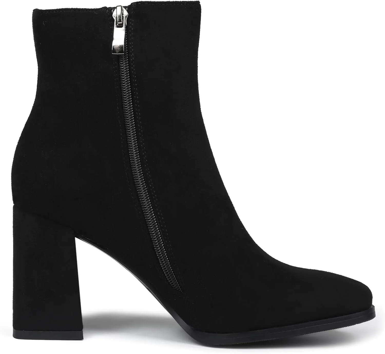 Womens Square Toe Ankle Boots Chunky Heel Causual Comfort Ankle Booties Dress Boots for Women
