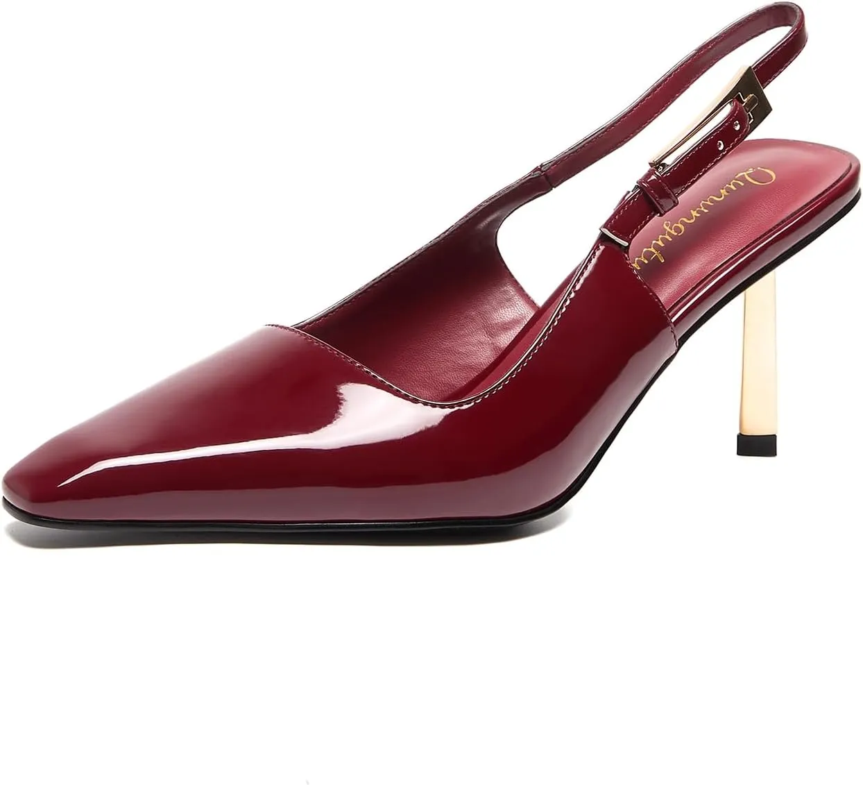 Womens Square Toe Stiletto Sandals Slingback Dressy Heels for Evening Parties Weddings Prom Shoes