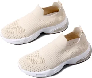 Women's Walking Shoes Correction Shoe Socks Sports Shoes - mesh Sliding Sleeve air Cushion Casual Shoe Platform Loafers Height Increasing Shoes Breathable unrestrained