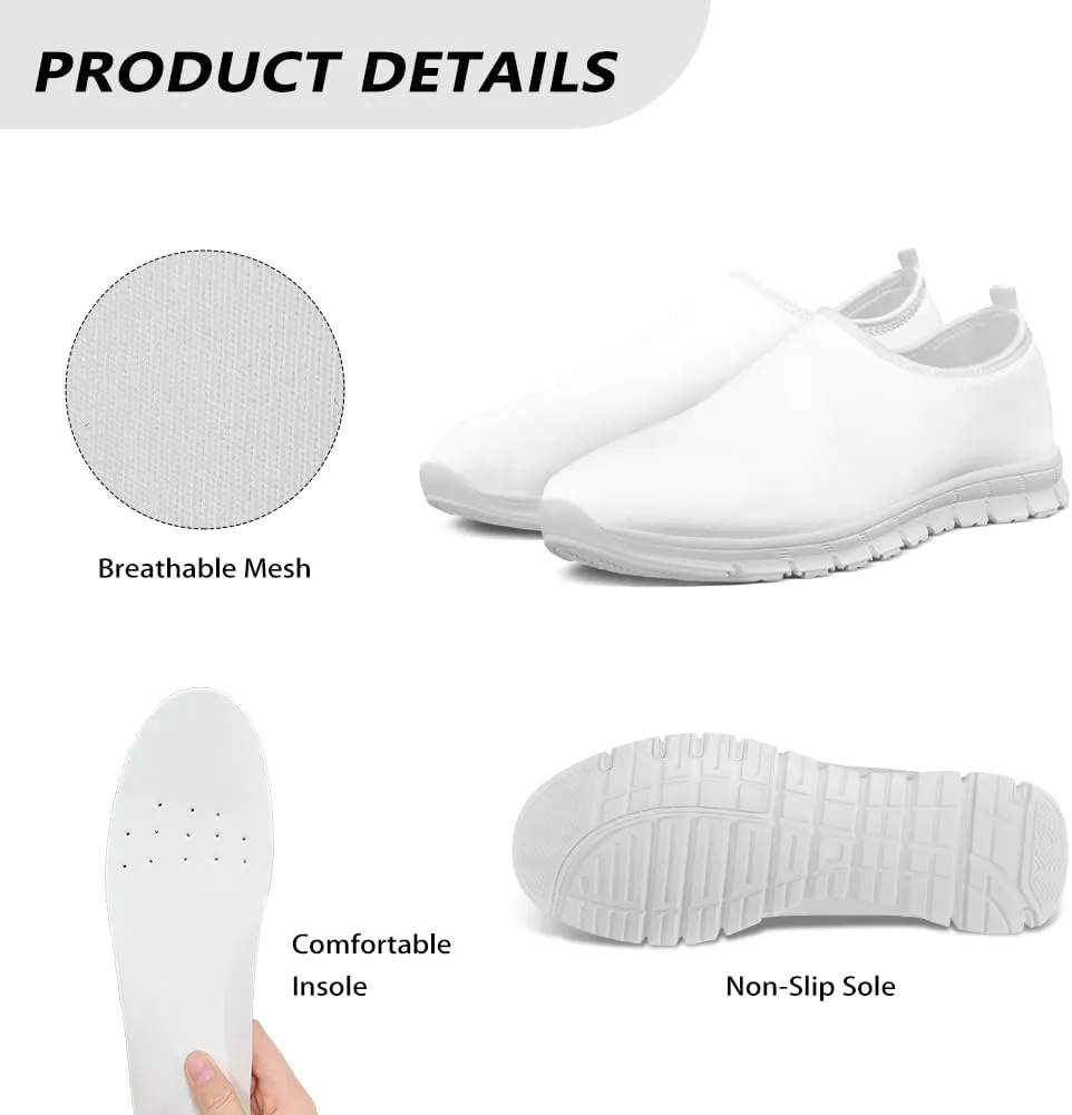 Women's Walking Travel Shoes Flower Shoses Slip On Casual Loafers Lightweight Comfort Art Painted Fashion Sneaker US Size 5.5-11.5