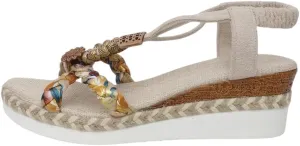 Women’s Wedge Sandals with Colorful Ribbon Detail – Espadrille Platform with Open Toe & Wide Ankle Straps – Boho Summer Sandals for Daily Wear & Vacations (Sizes 6–11)
