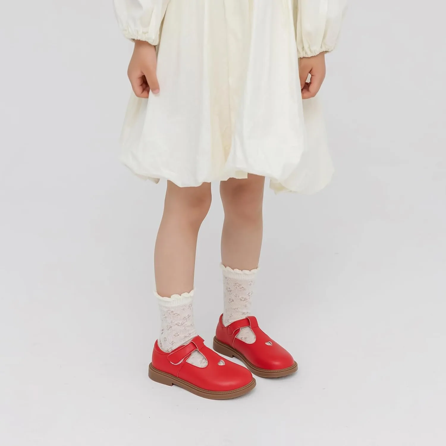 WUIWUIYU Girls Princess Oxfords Halloween Shoes T-Strap Casual Walking School Uniform Dress Mary Jane Flats