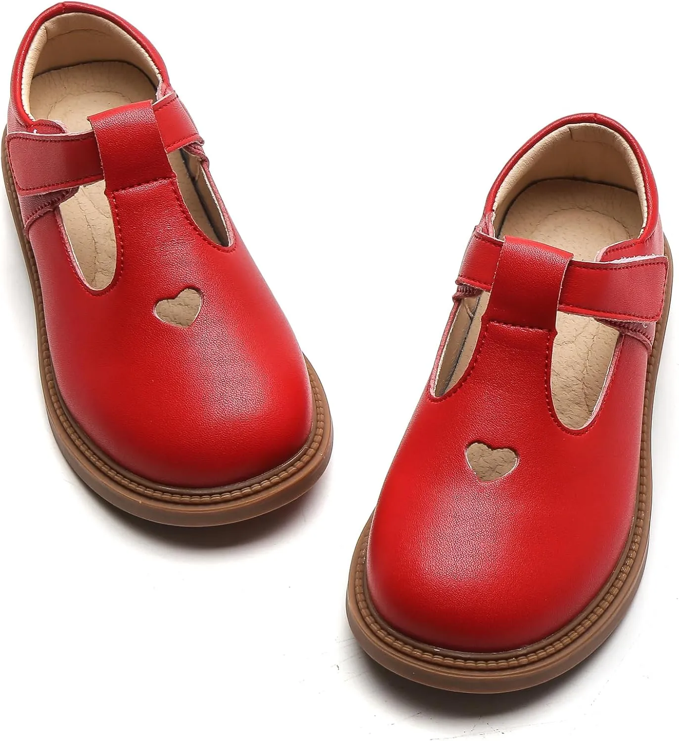WUIWUIYU Girls Princess Oxfords Halloween Shoes T-Strap Casual Walking School Uniform Dress Mary Jane Flats