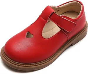 WUIWUIYU Girls Princess Oxfords Halloween Shoes T-Strap Casual Walking School Uniform Dress Mary Jane Flats