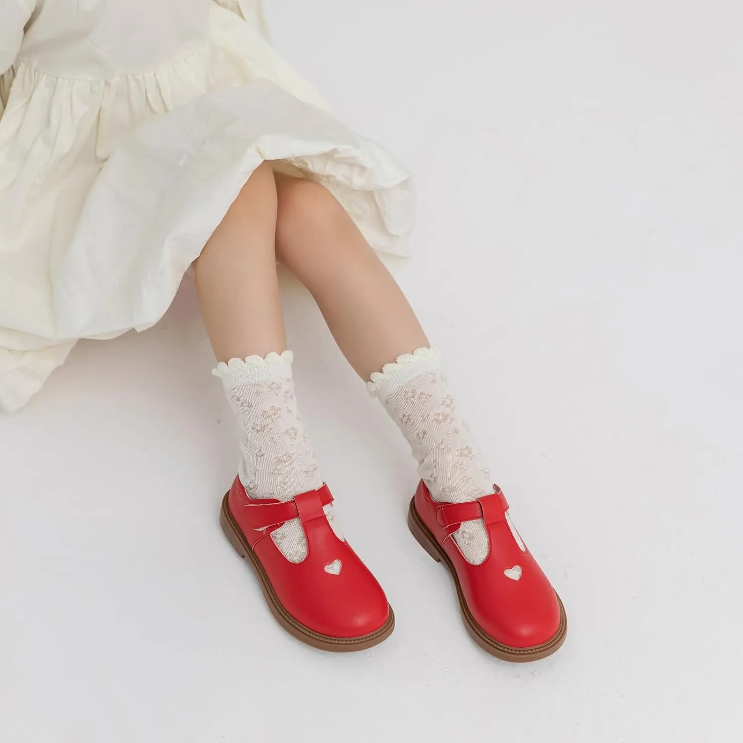 WUIWUIYU Girls Princess Oxfords Halloween Shoes T-Strap Casual Walking School Uniform Dress Mary Jane Flats