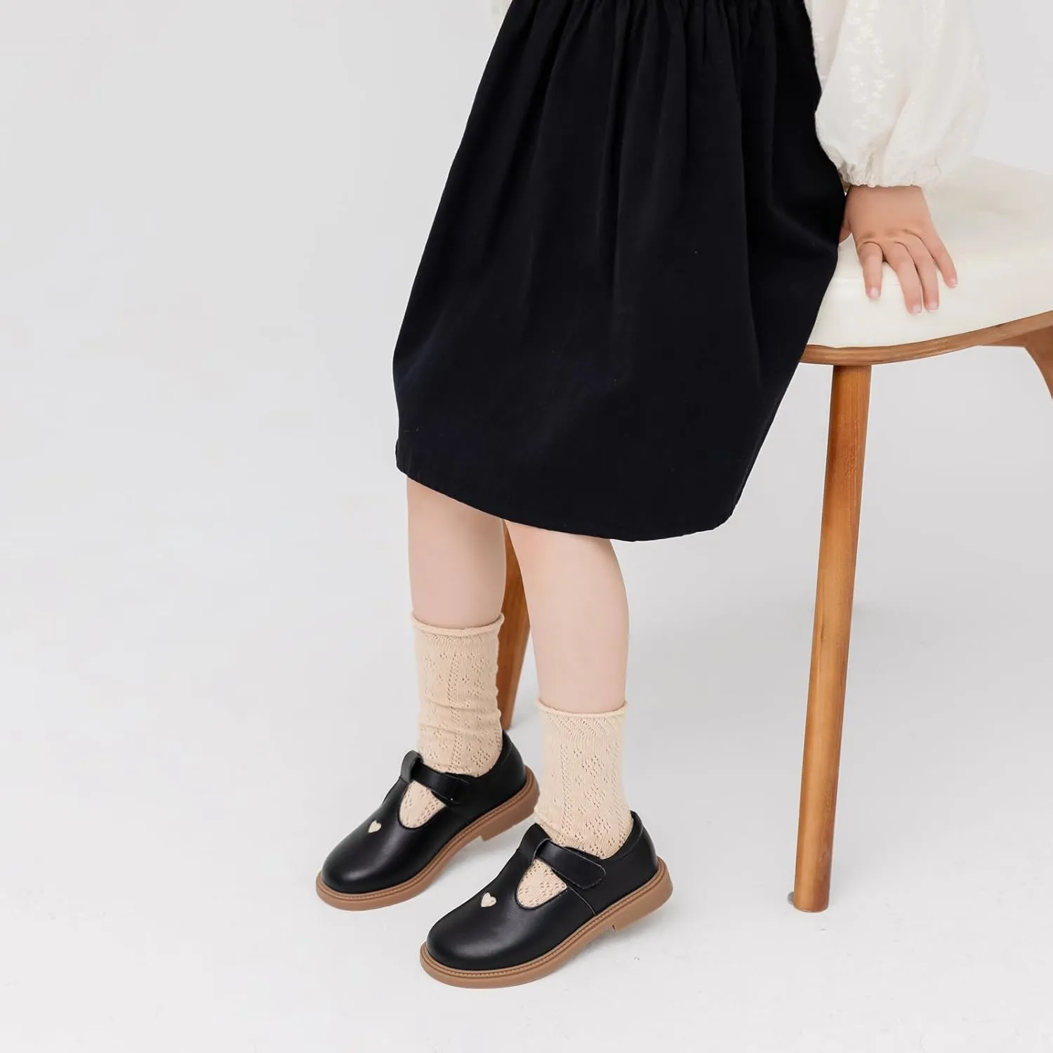 WUIWUIYU Girls Princess Oxfords Halloween Shoes T-Strap Casual Walking School Uniform Dress Mary Jane Flats