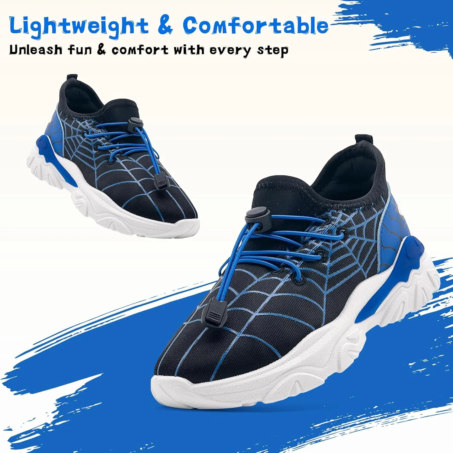xinran & shengli Kids Boys Tennis Running Sneakers Girls Slip on Shoes Athletic Lightweight Gym Walking School Sport Shoes Toddlers Little Big Kids