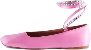 XYD Women Crystal Lace Up Flats Fashion Square Closed Toe Ankle Strappy Ballet Party Dating Shoes