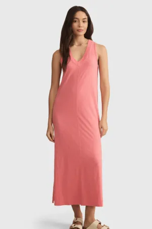 Z Supply: Palisades Midi Dress in Sunset Pink