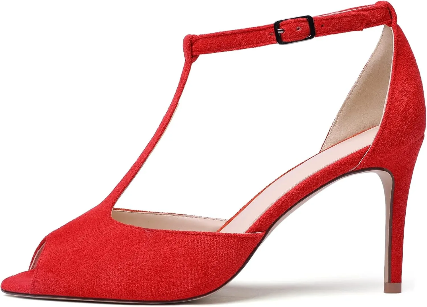 Zamikoo Women's Peep Toe Sandals Ankle Strap Stiletto Pumps Dress Shoes