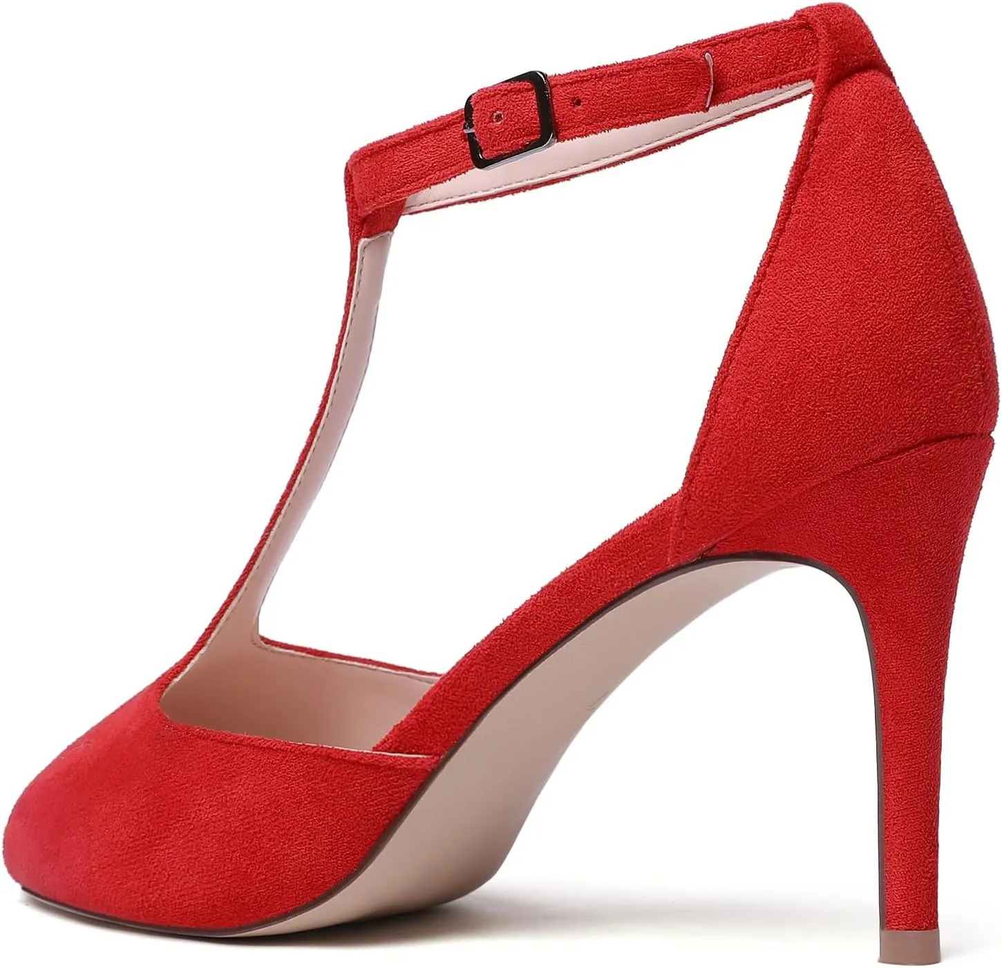 Zamikoo Women's Peep Toe Sandals Ankle Strap Stiletto Pumps Dress Shoes