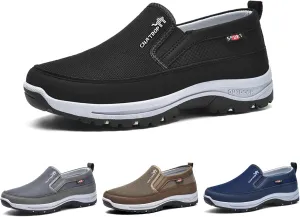 Ztigerz Men's Breathable Mesh Canvas Orthopedic Travel Plimsolls Slip-On Loafers,Comfort Non Slip Outdoor Flats Sneakers Walking Hiking Driving Casual Boat Shoes